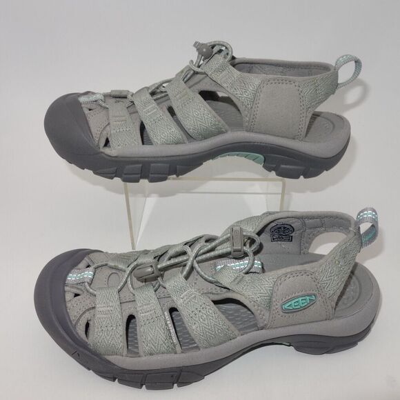 NEW KEEN Newport H2O Closed Toe Water Sandals Grey Ocean Wave Women's 5 - Picture 2 of 8